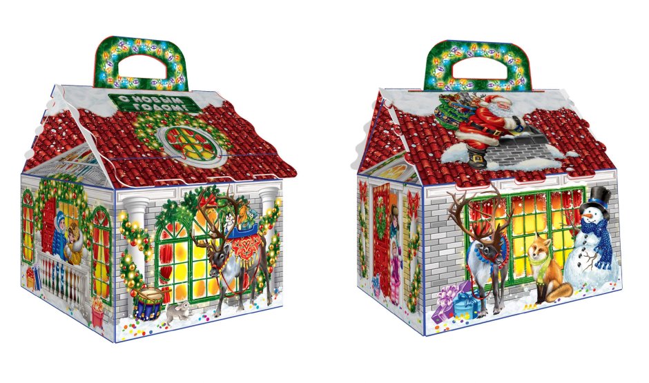 Коробка домик для конфет