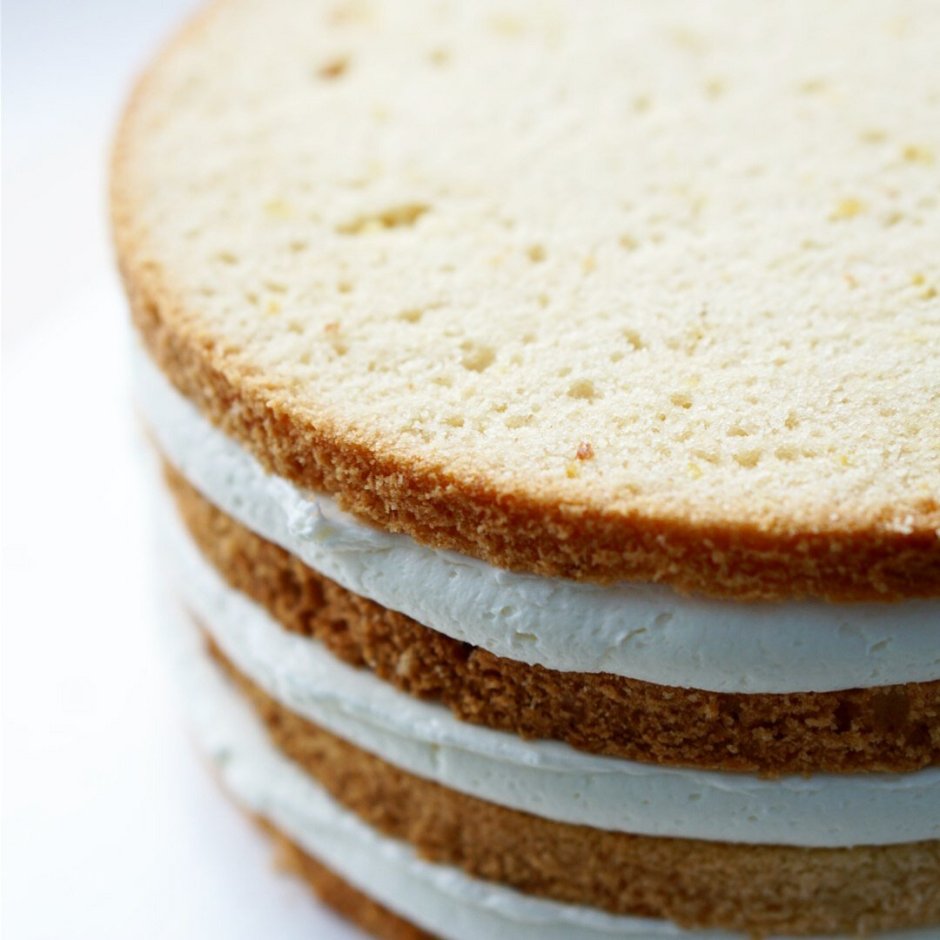 Торт ванильный бисквит с кремом чиз