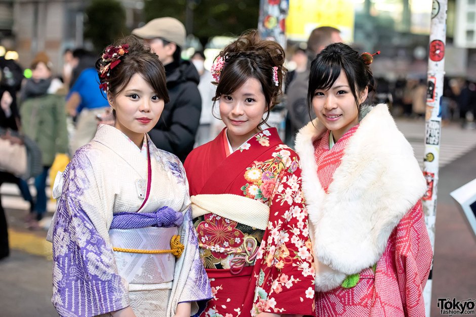 Фестиваль в Японии в кимоно