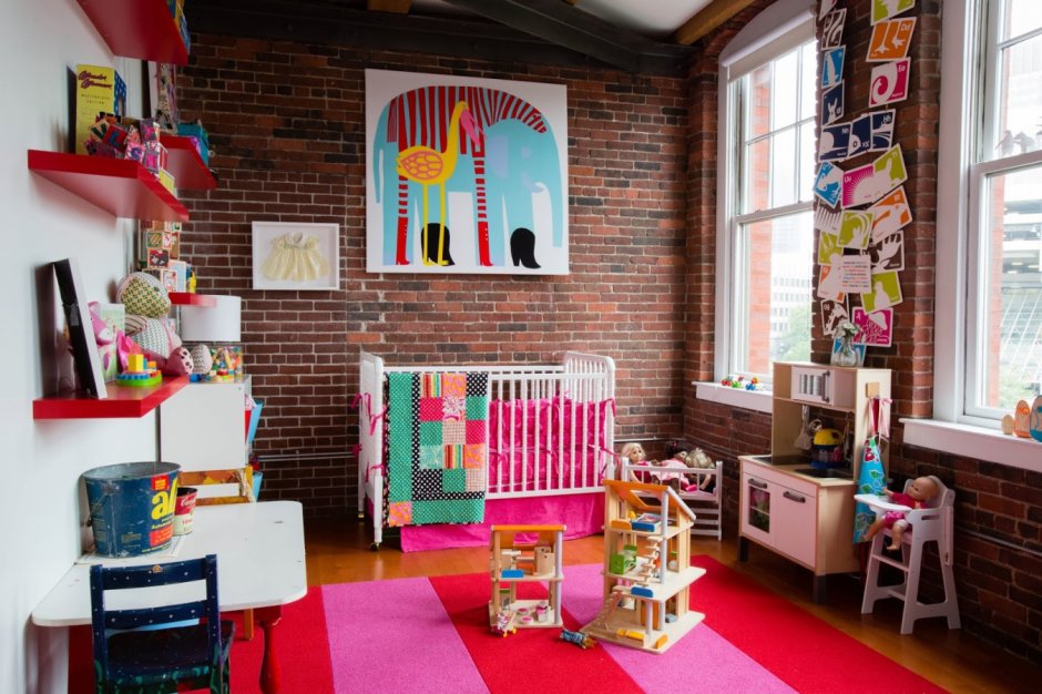 Детская комната для девочки в стиле лофт