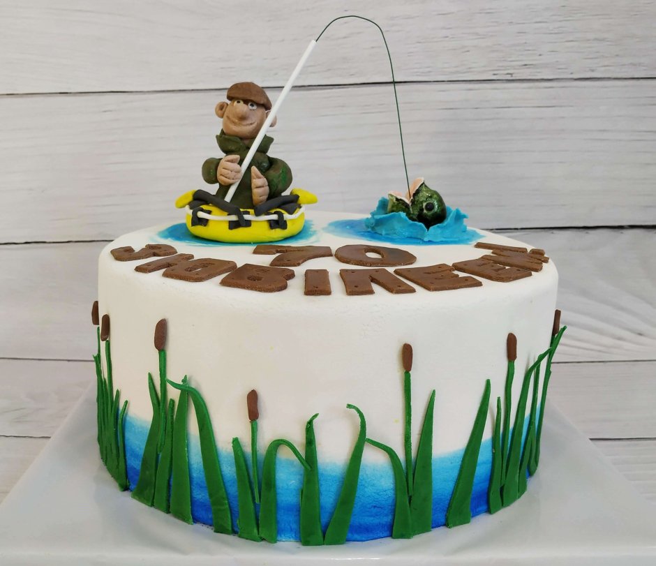 Торт для рыбака с пряниками
