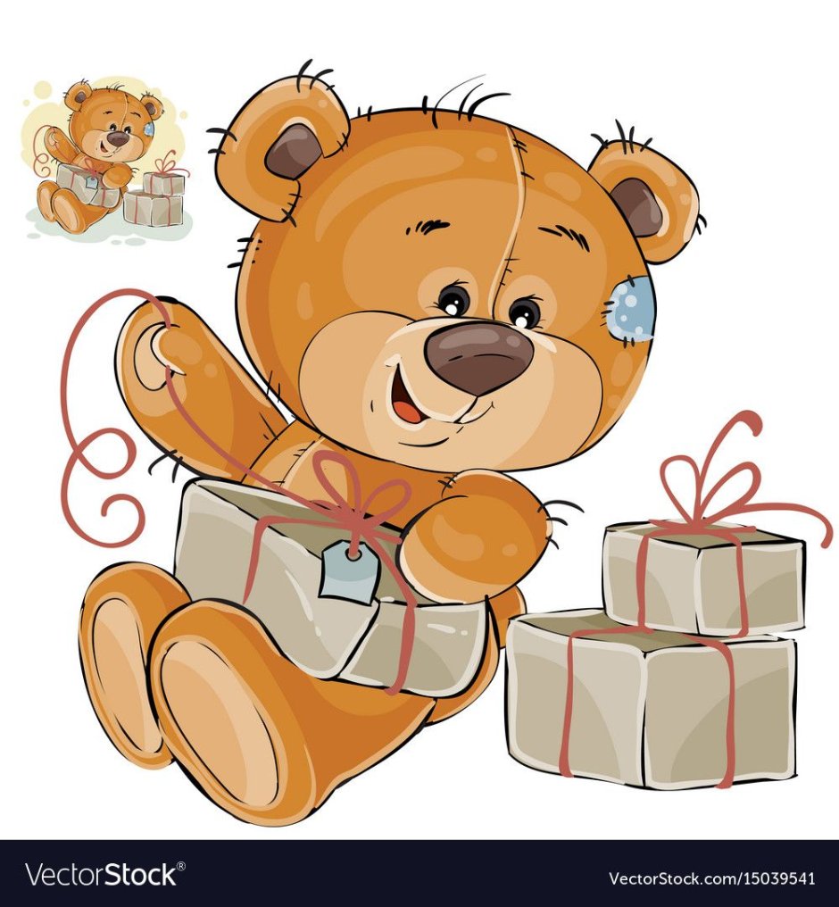Медвежонок с подарком