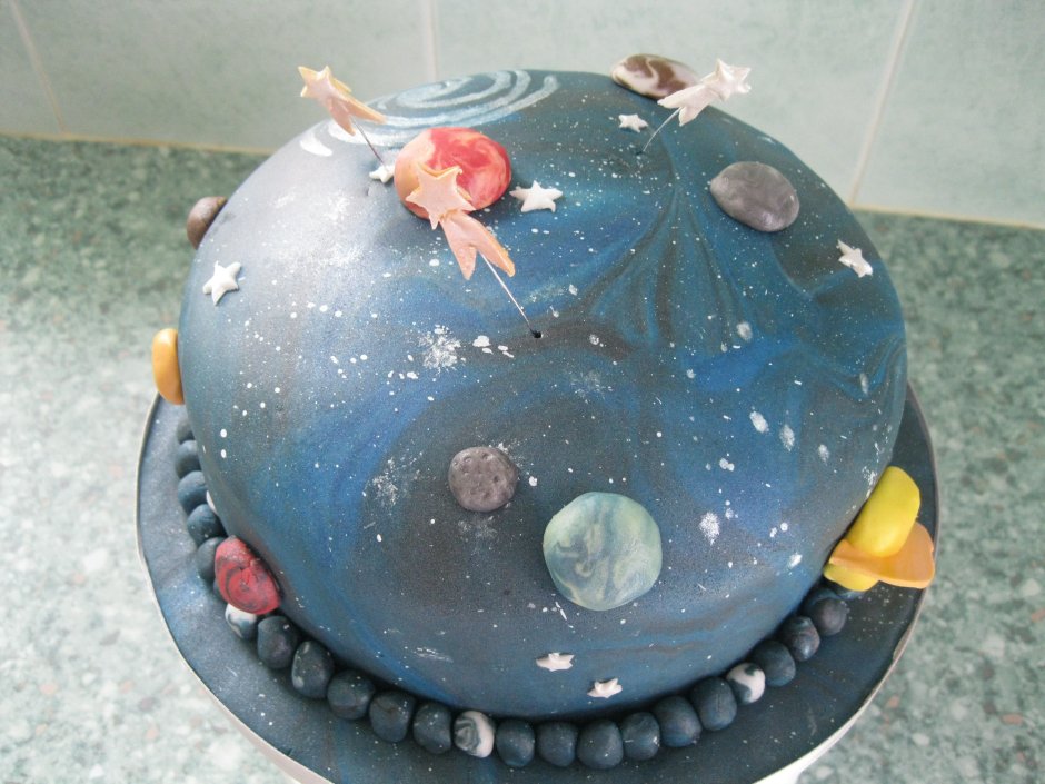 Космос торт с планетами