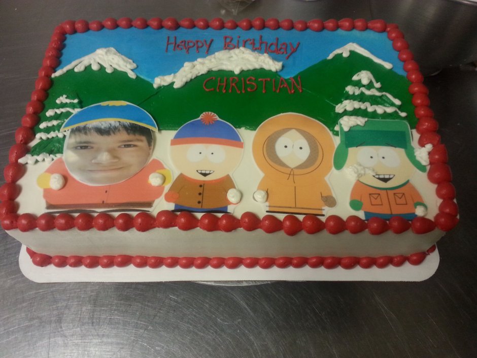 Торт Южный парк на день рождения