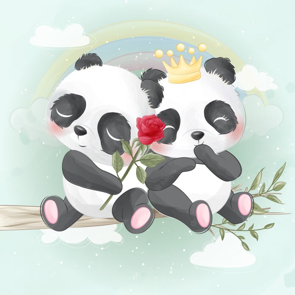 Милая Панда рисунок