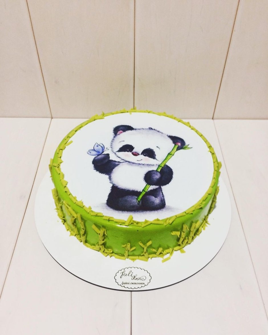 Торт с изображением панды