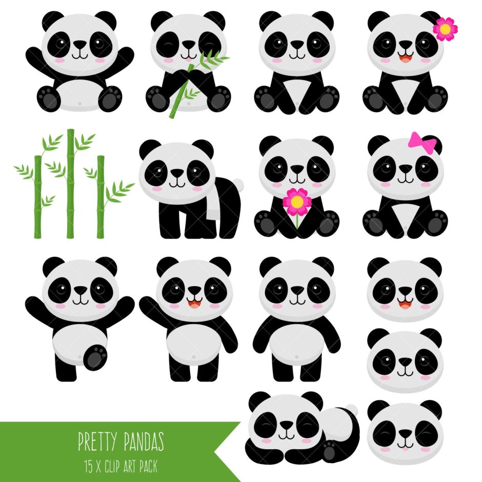 Картинки Панда для распечатки