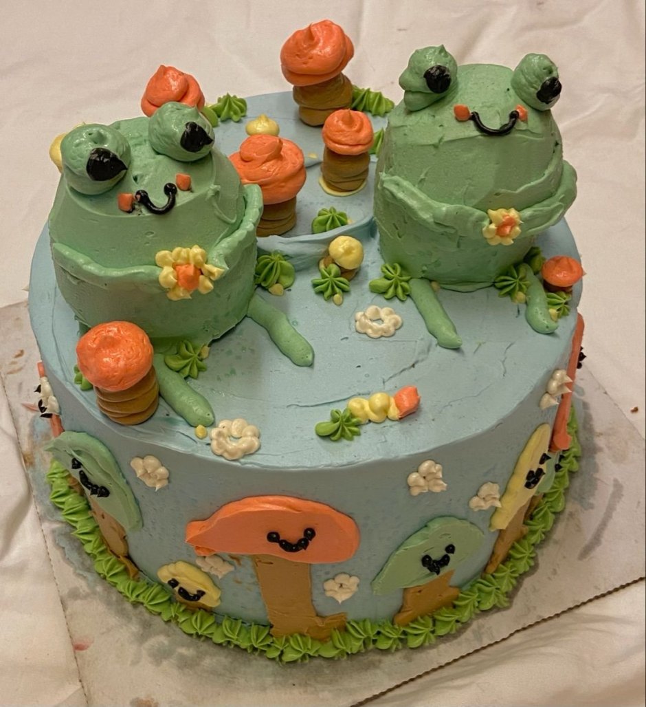 Торт с лягушками 2021
