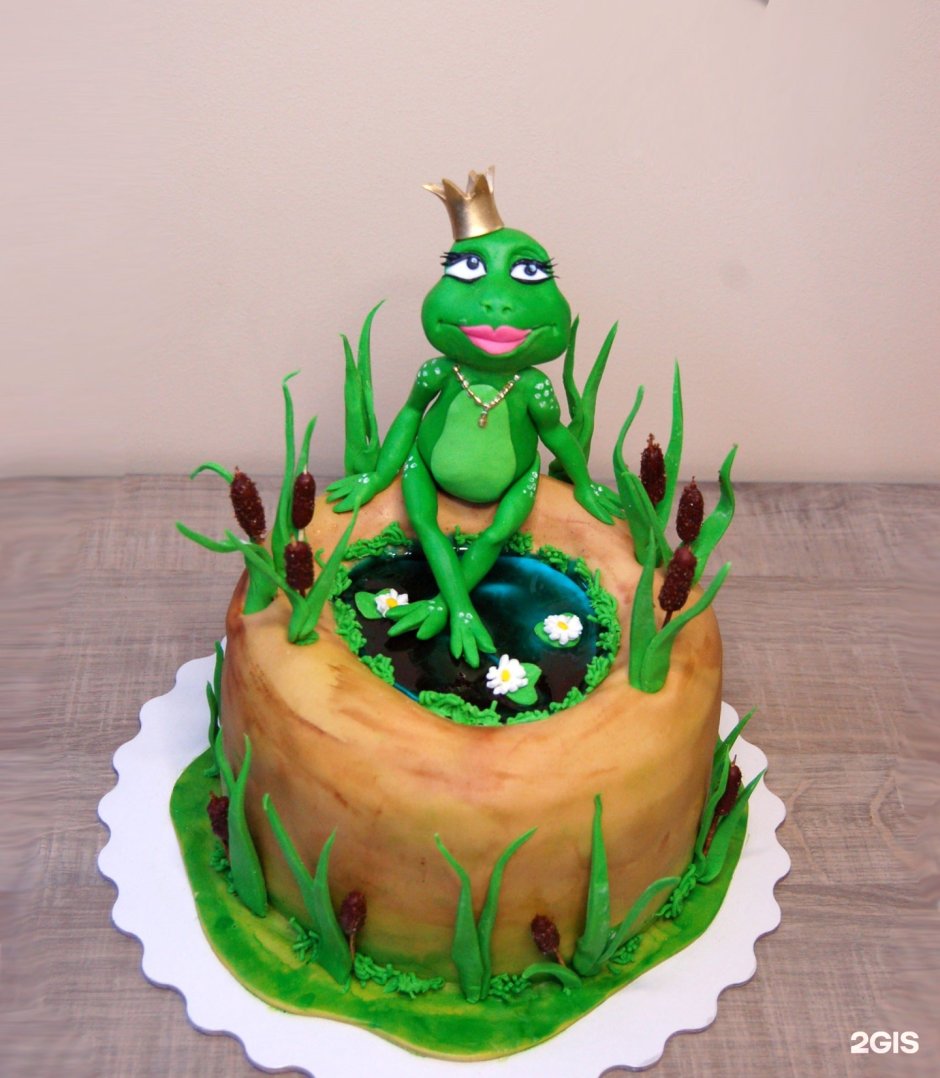 Детский торт с лягушками