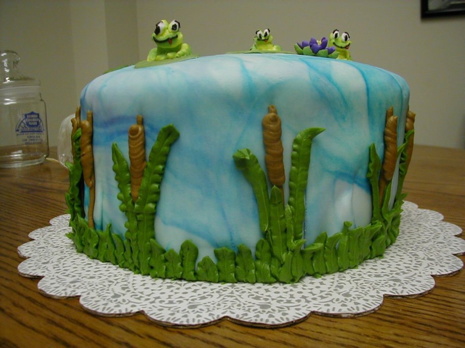 Свадебный торт с лягушками