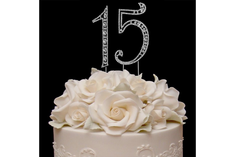 Торт на хрустальную свадьбу 15 лет