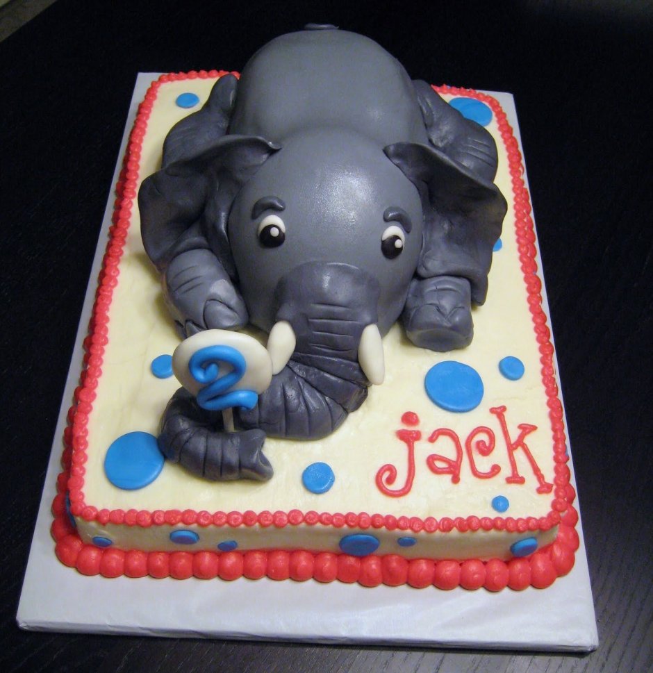 Тортик со слоненком для девочки