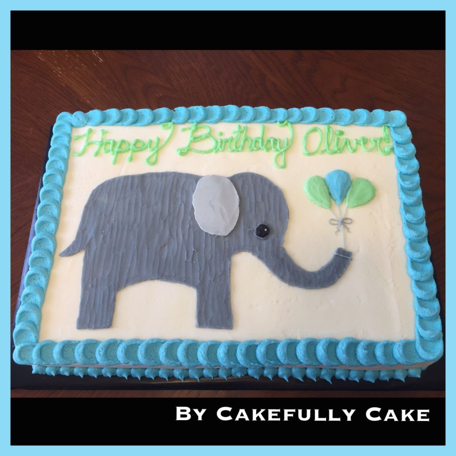 Торт на 3 года мальчику в виде слоника