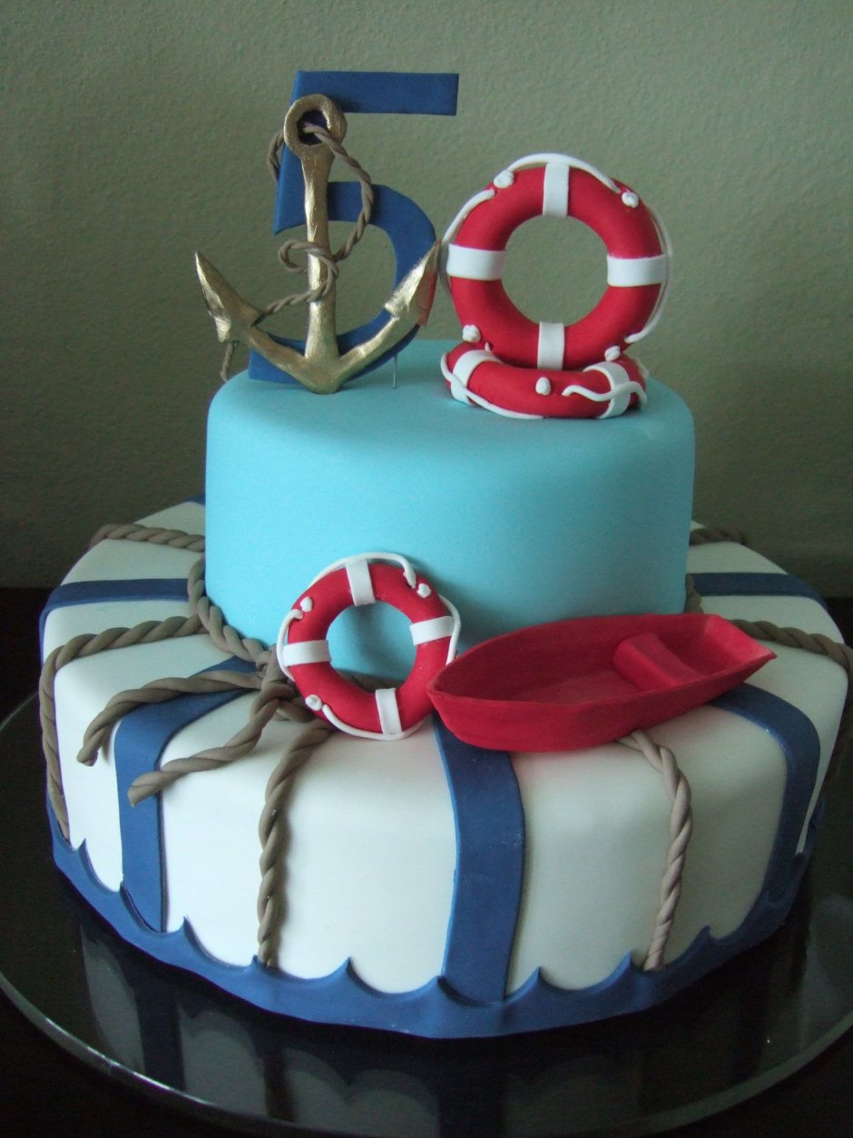 Мужской торт в морском стиле