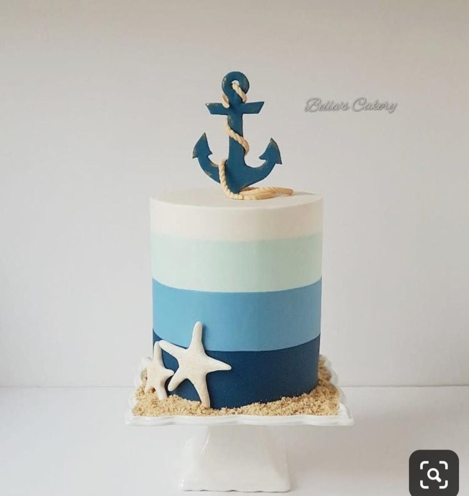 Торт с морской тематикой для мужчины
