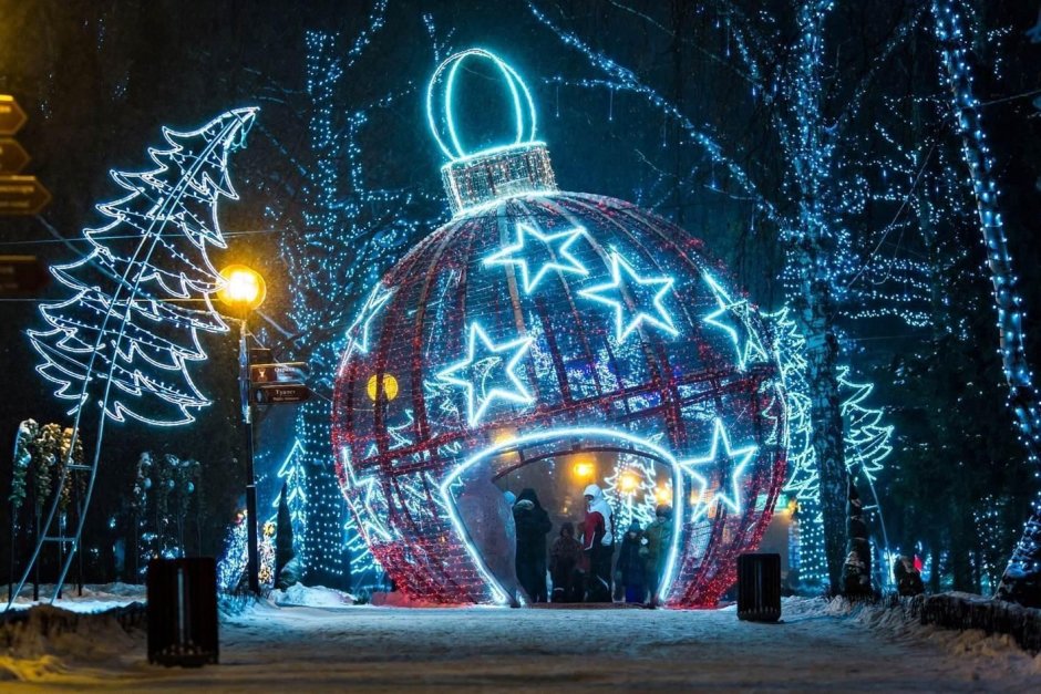 Рождественская иллюминация Иркутск