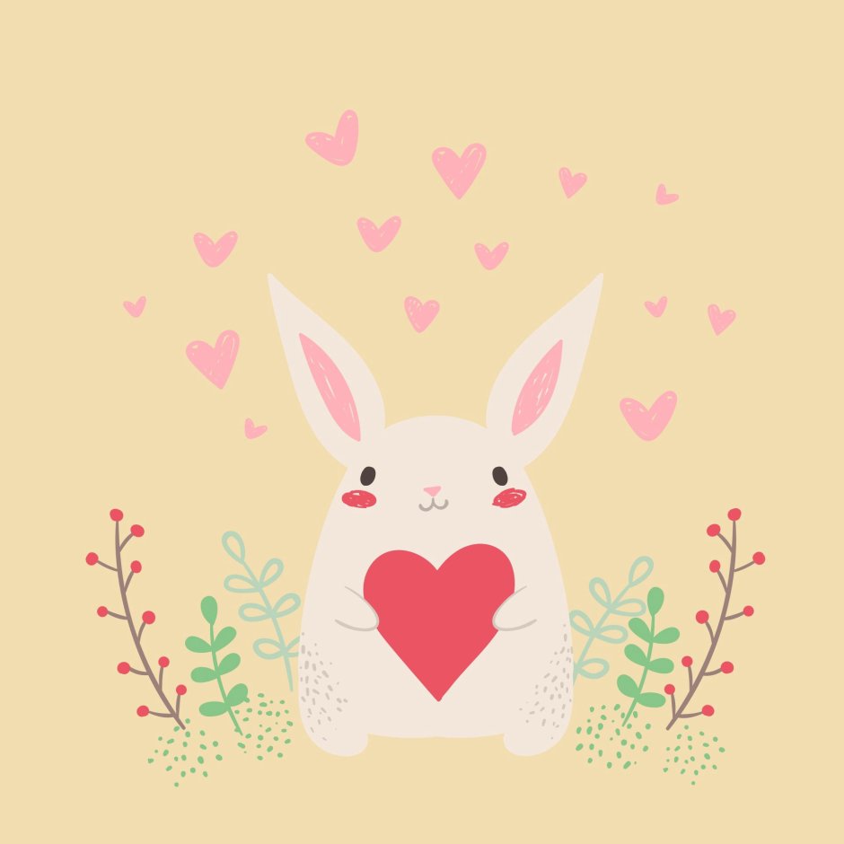 Кролик с сердечком