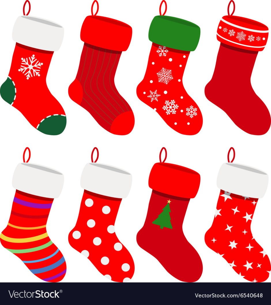 Новогодние носки для подарков мультяшные
