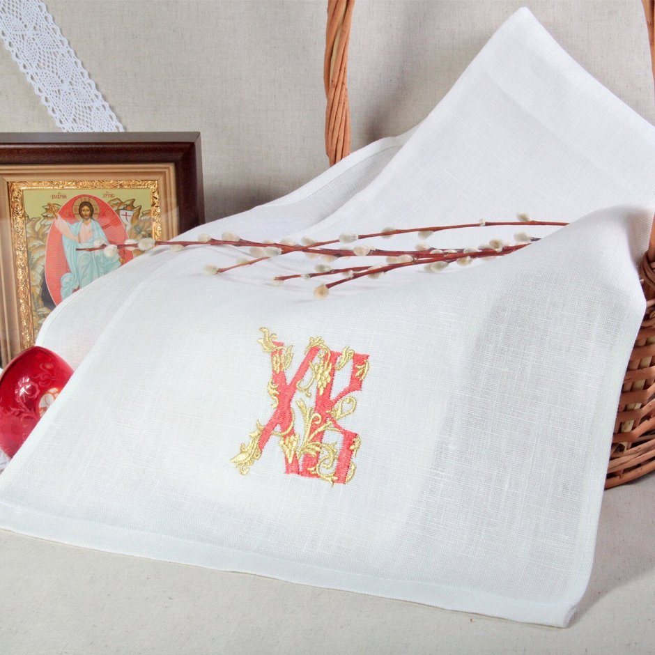 Пасхальный текстиль с крестом