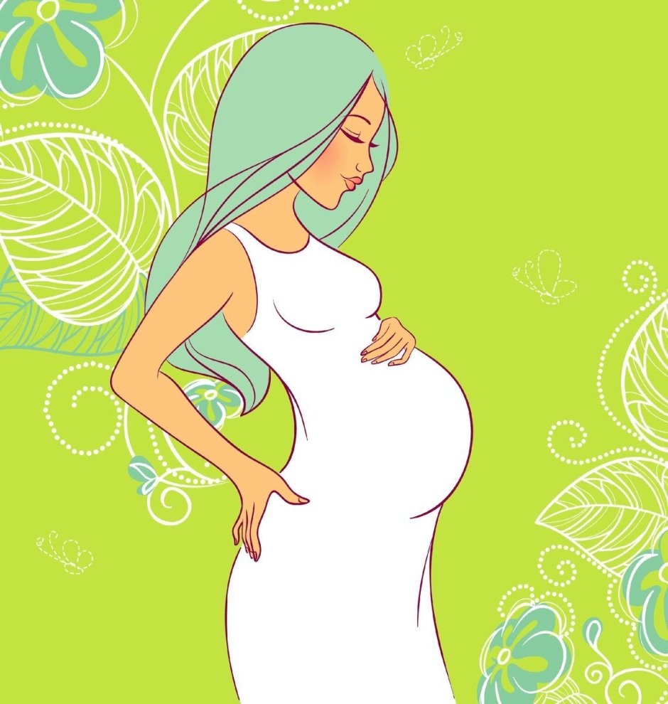 Силуэт беременной девушки с шарами