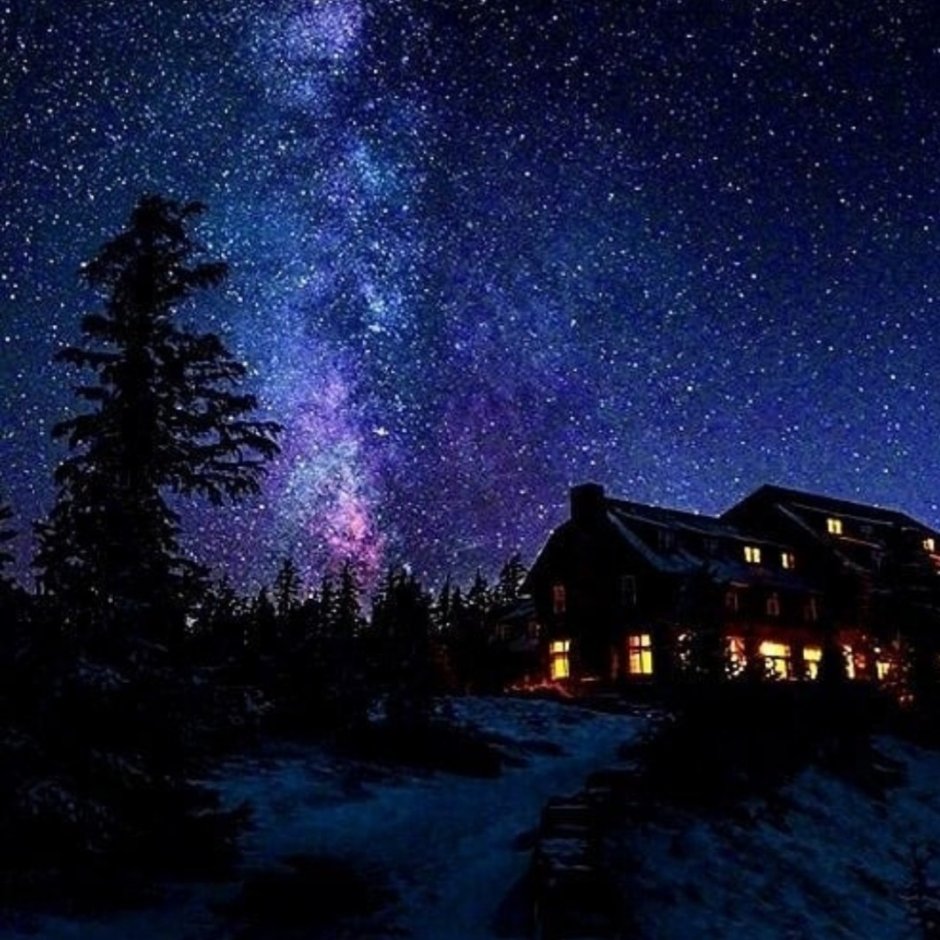 Зимнее небо ночью