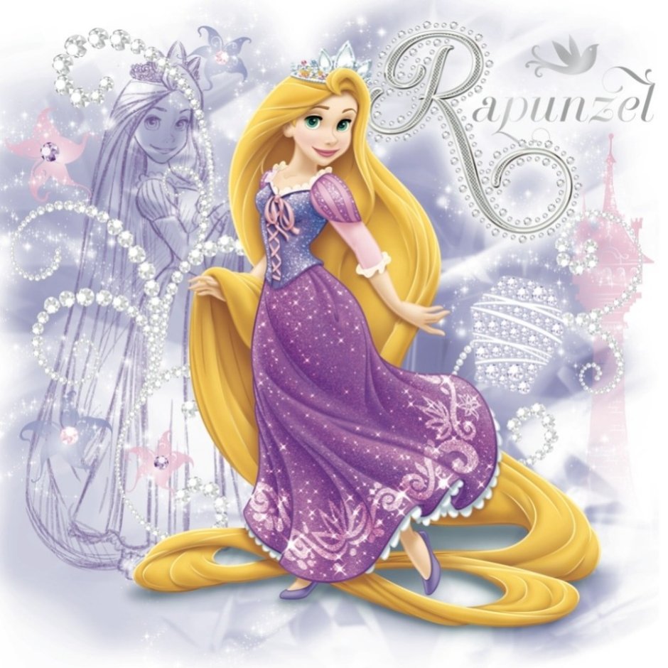 Принцессы Disney в детстве Рапунцель