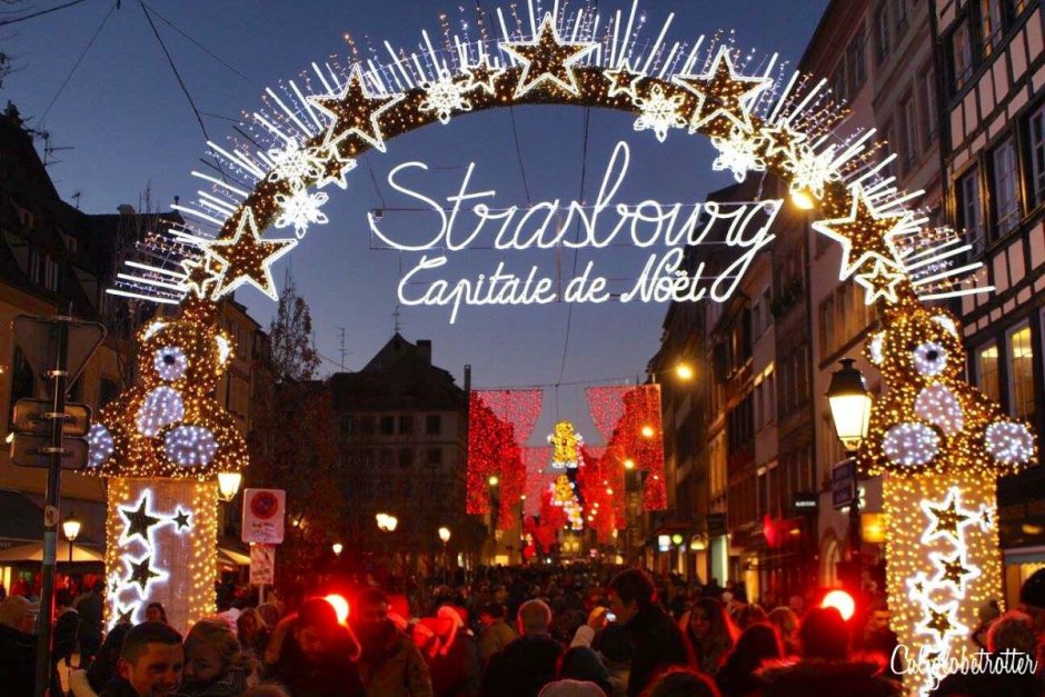 Карта рождественских Базаров Страсбург