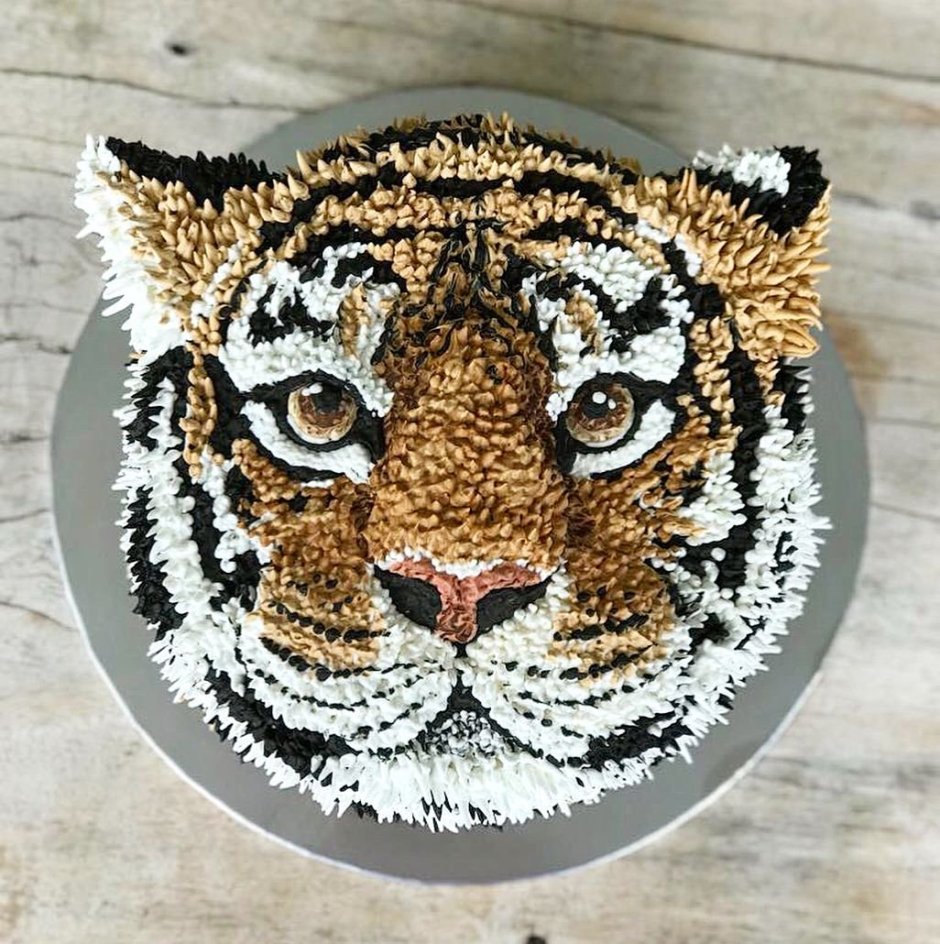 Торт с тигром пантерой