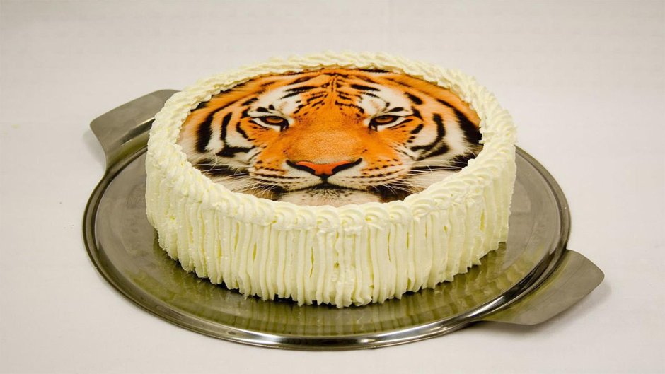 Тигр на торт картинка