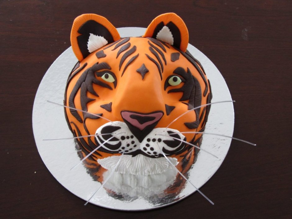 Торт голова тигра