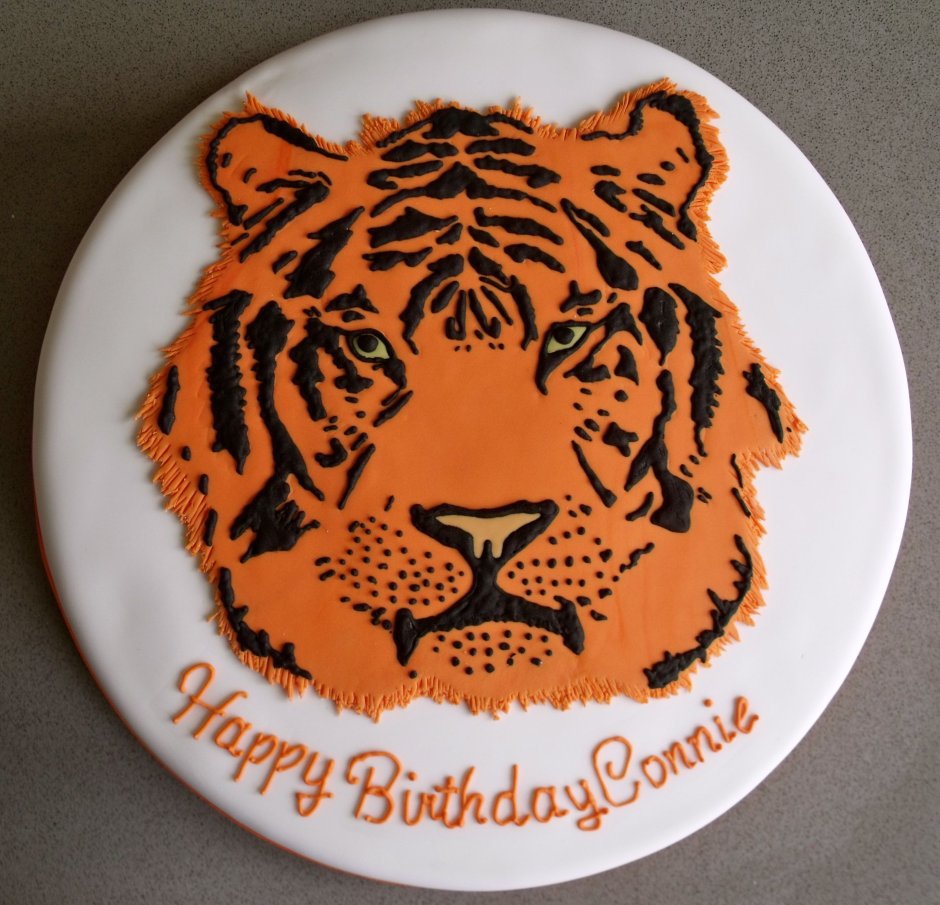 Тигр печать на торт