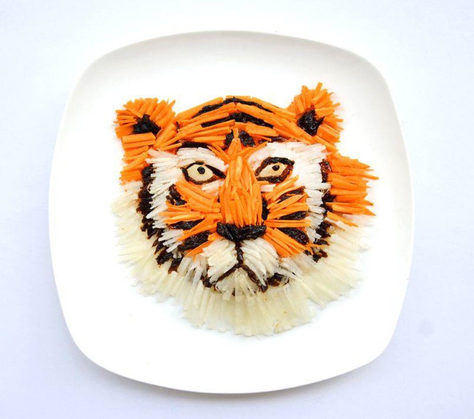 Тигр из еды