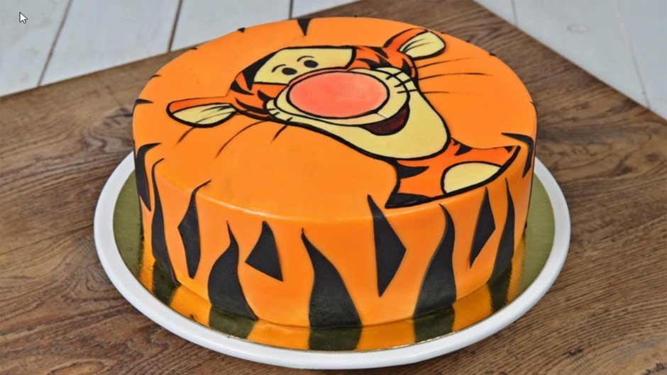 Полосатый торт тигр