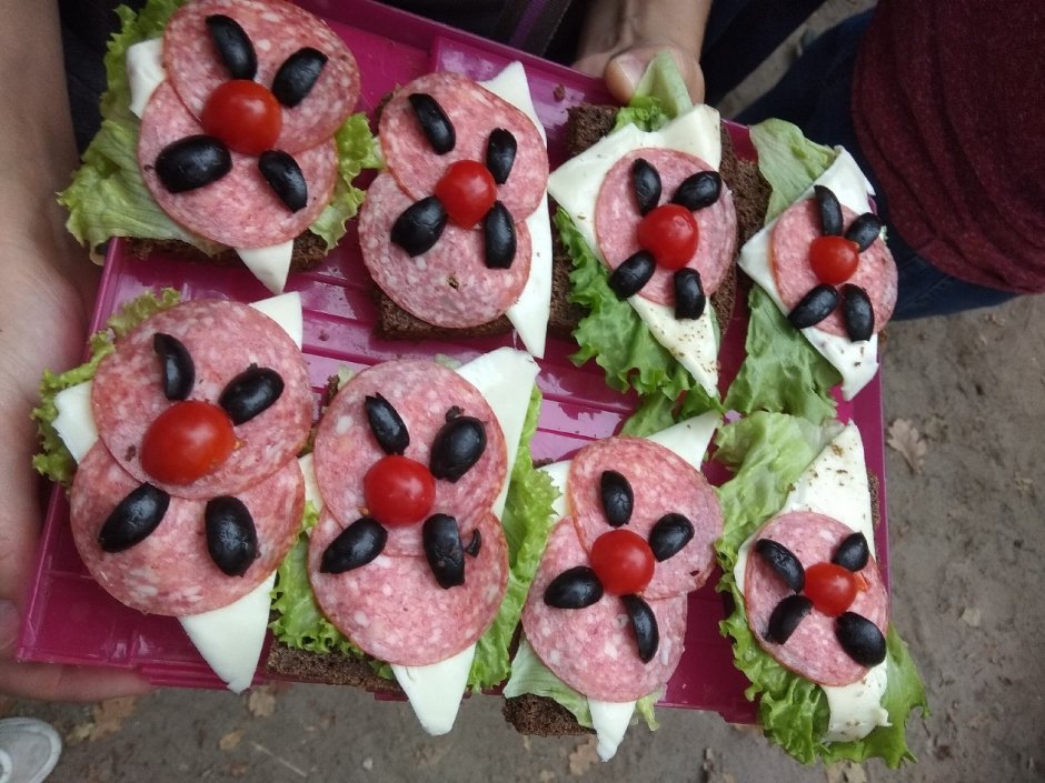 Бутерброды на детский праздничный стол