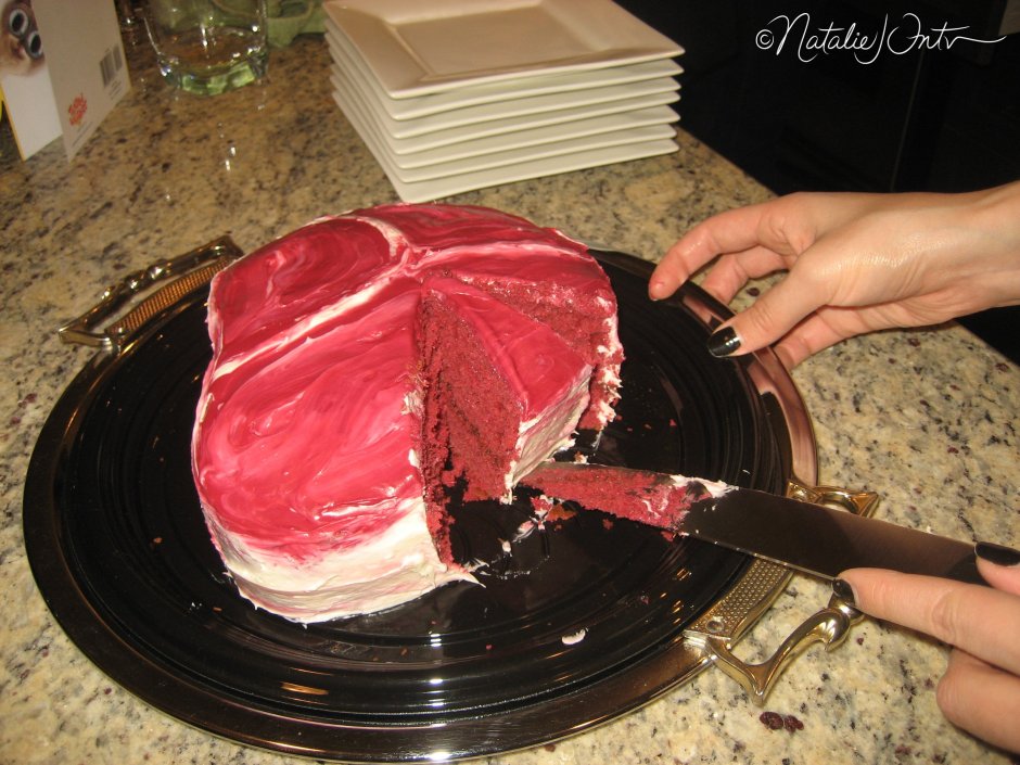 Торт в форме мяса