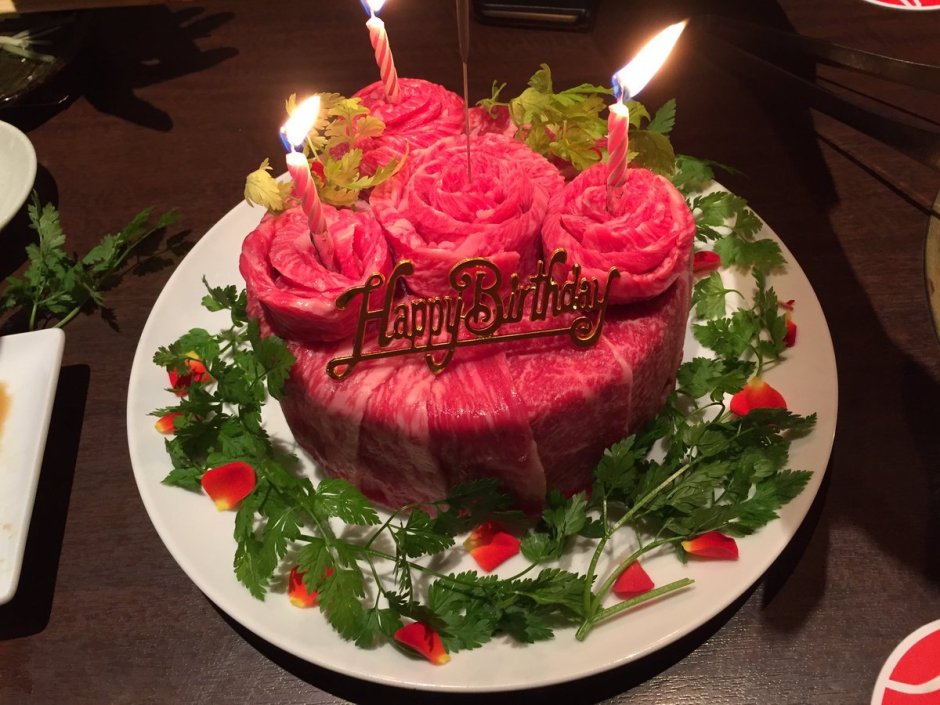 Торт из мяса на день рождения