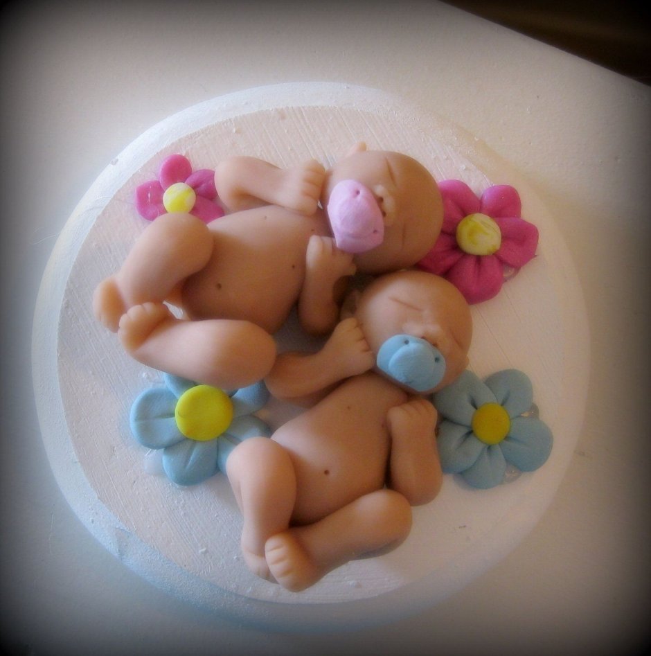 Торт для новорожденных близнецов