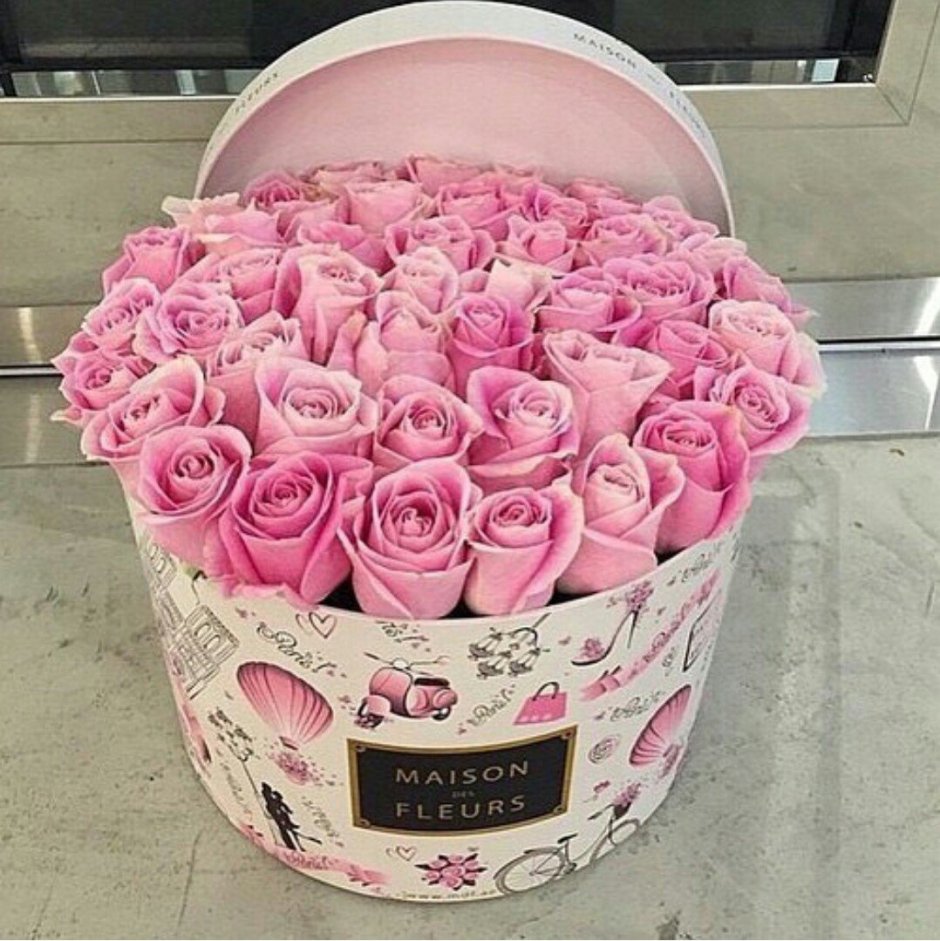 Розы в коробках с днем рождения красивые