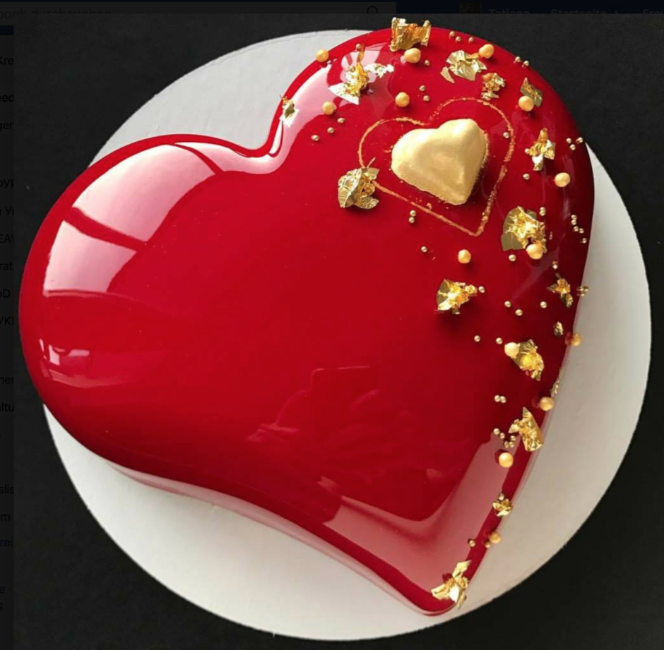 Торт с сердечками