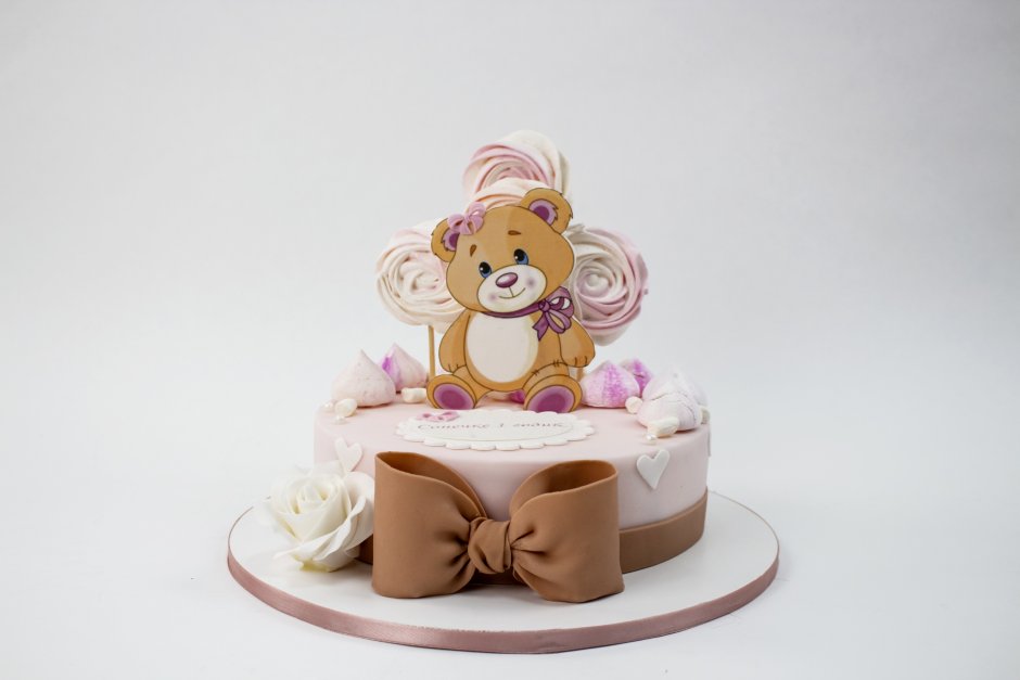 Торт с медвежонком для девочки