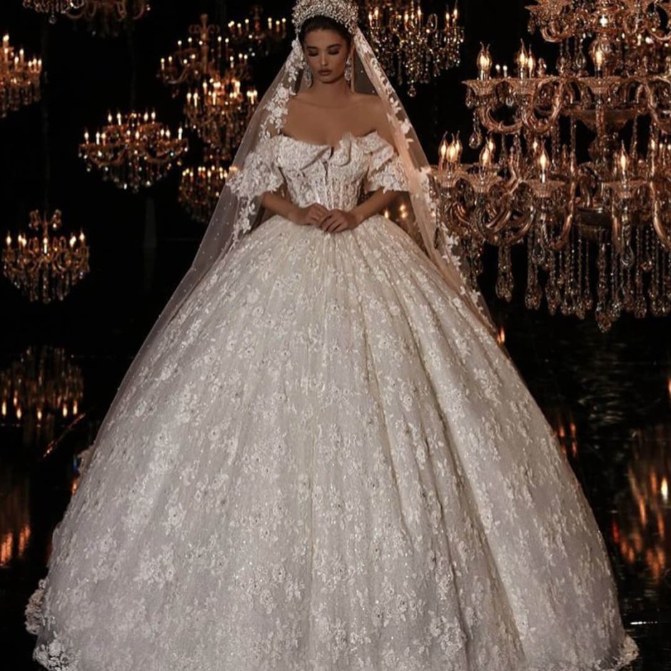 Свадебное платье с бриллиантами