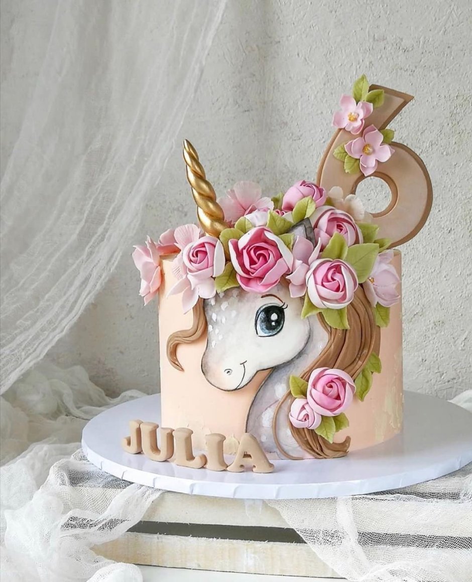 Тортик Единорожка для девочки 5 лет