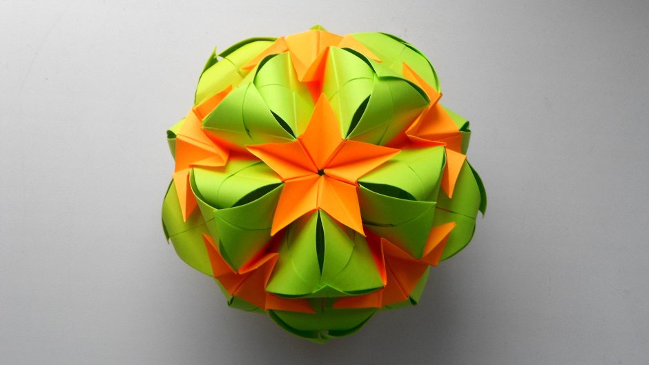 Елочный шар оригами