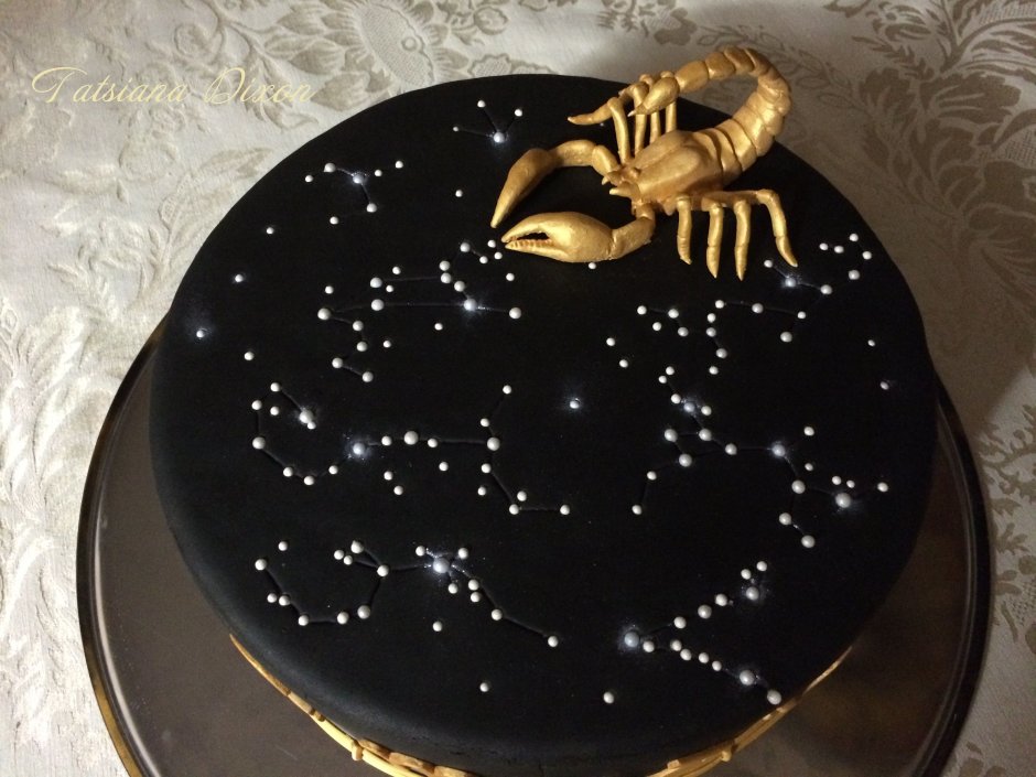 Торт со скорпионом на день рождения Созвездие