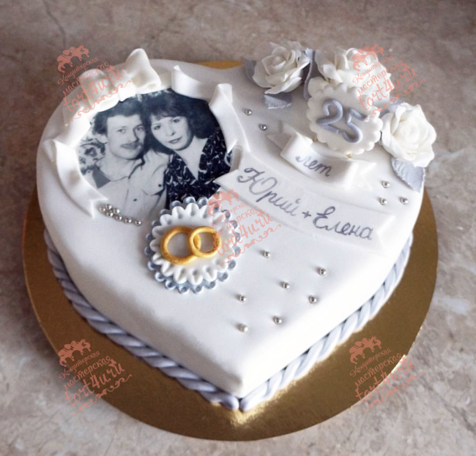 Стильный торт на годовщину свадьбы