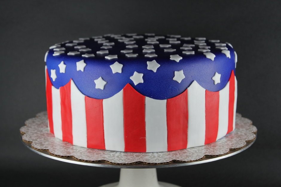Торт с американским флагом