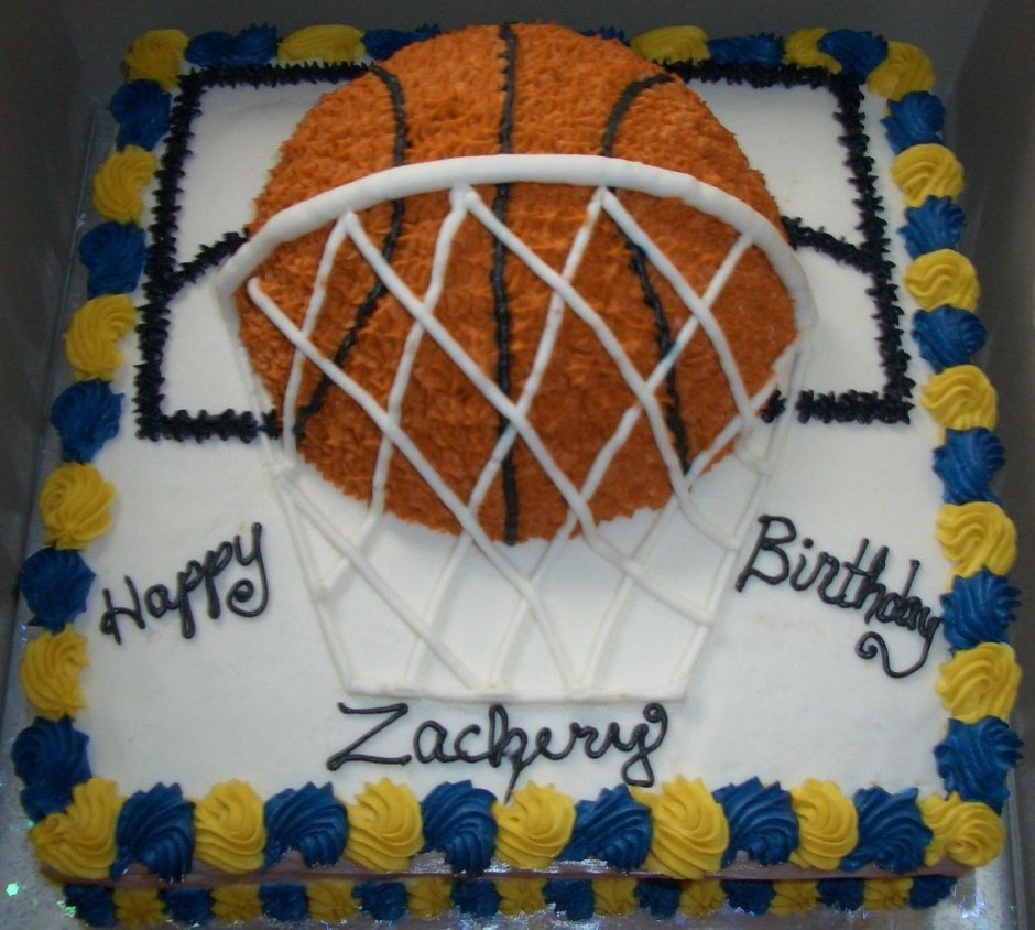 Торт баскетбольный мяч из крема