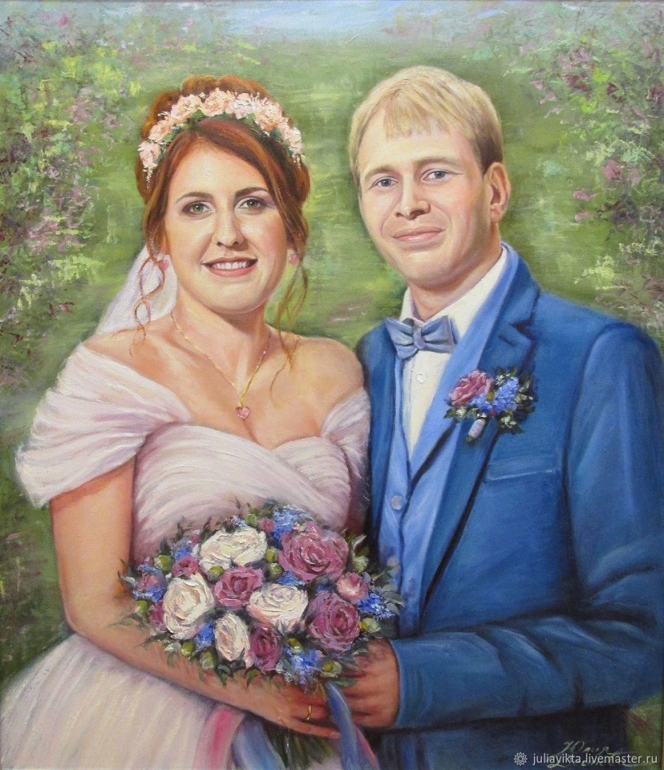 Свадебные портреты маслом на холсте