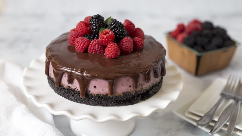 Торт малина шоколад