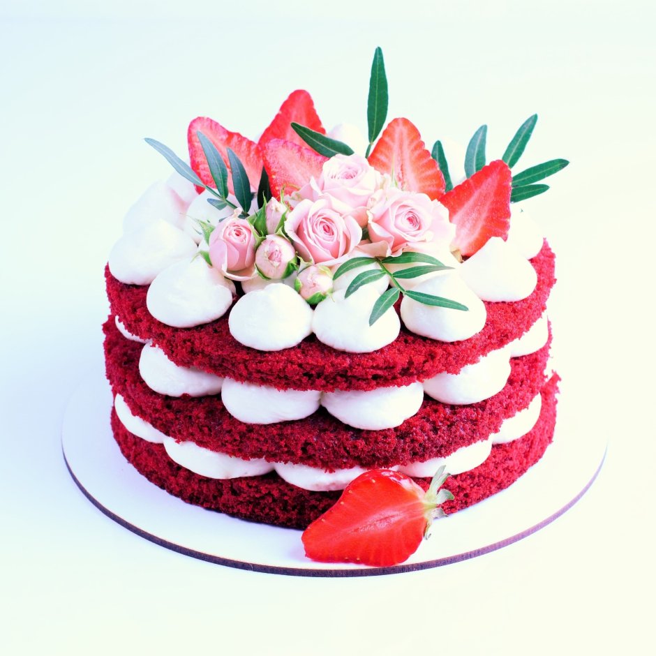 Торт на день рождения кремовый